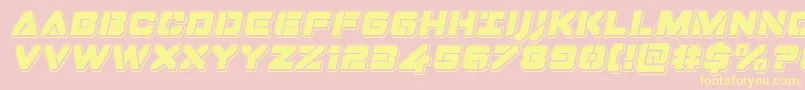 Dominojackpunchital Font – Yellow Fonts on Pink Background