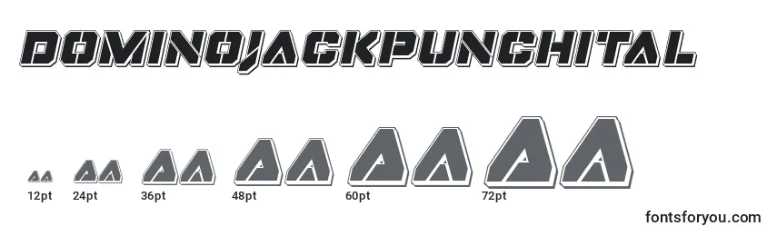 Dominojackpunchital Font Sizes