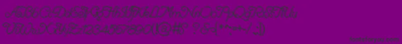 RenaniaDoubleLine-Schriftart – Schwarze Schriften auf violettem Hintergrund