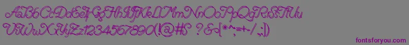 RenaniaDoubleLine-Schriftart – Violette Schriften auf grauem Hintergrund