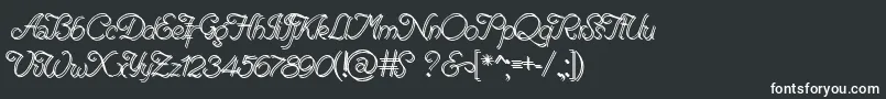 Шрифт RenaniaDoubleLine – белые шрифты