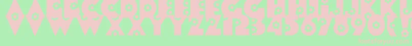 Flores Font – Pink Fonts on Green Background