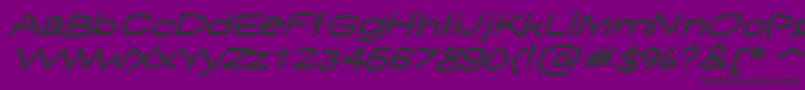 Yukasmile-fontti – mustat fontit violetilla taustalla
