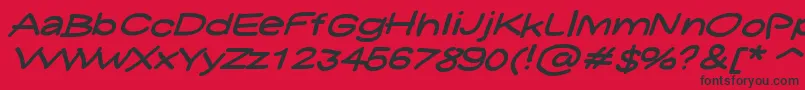 Yukasmile Font – Black Fonts on Red Background