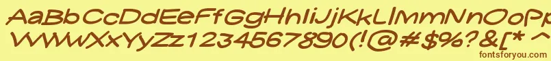 Yukasmile Font – Brown Fonts on Yellow Background