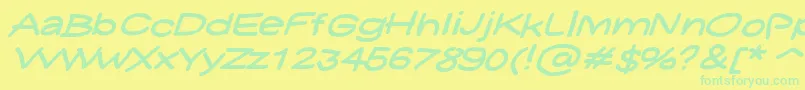 Yukasmile Font – Green Fonts on Yellow Background