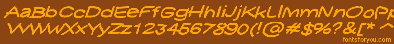 Yukasmile Font – Orange Fonts on Brown Background