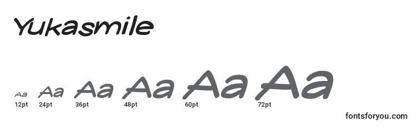 Yukasmile Font Sizes