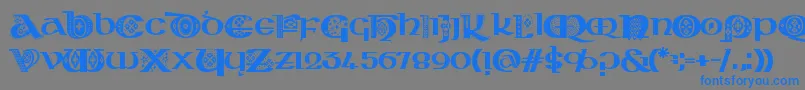 KingthingsKelltika Font – Blue Fonts on Gray Background