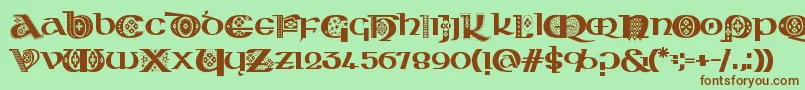 KingthingsKelltika Font – Brown Fonts on Green Background