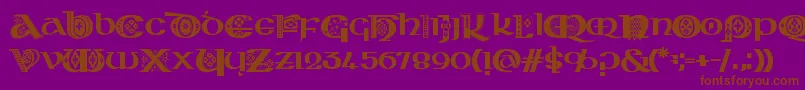 KingthingsKelltika Font – Brown Fonts on Purple Background