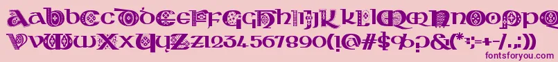 KingthingsKelltika Font – Purple Fonts on Pink Background