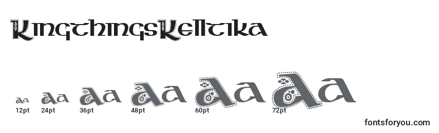 Размеры шрифта KingthingsKelltika