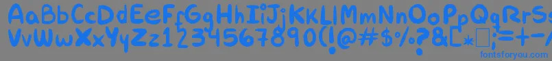Rab Font – Blue Fonts on Gray Background