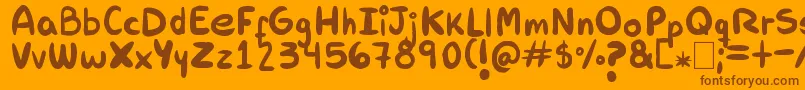 Rab Font – Brown Fonts on Orange Background