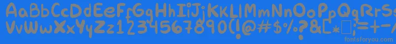 Rab Font – Gray Fonts on Blue Background