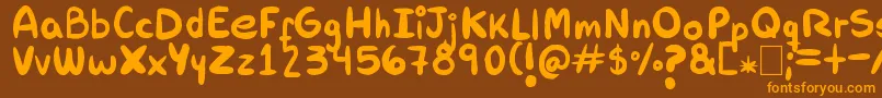 Rab Font – Orange Fonts on Brown Background
