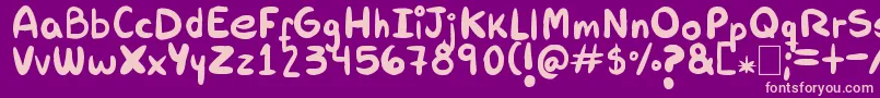 Rab Font – Pink Fonts on Purple Background