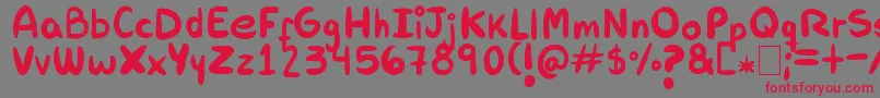Rab Font – Red Fonts on Gray Background