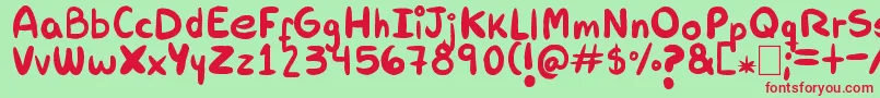 Rab Font – Red Fonts on Green Background