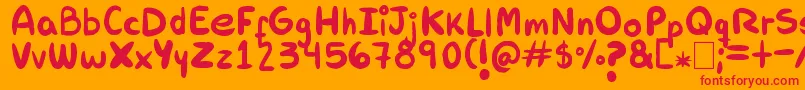 Rab Font – Red Fonts on Orange Background