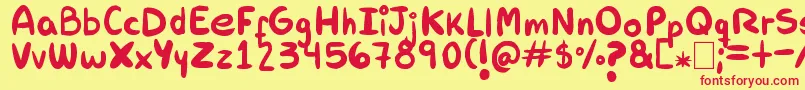 Rab Font – Red Fonts on Yellow Background