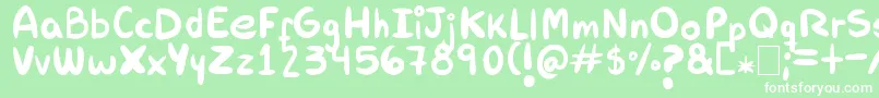 Rab Font – White Fonts on Green Background