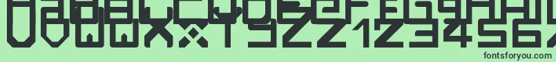 Rzrarti Font – Black Fonts on Green Background