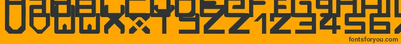 Rzrarti Font – Black Fonts on Orange Background