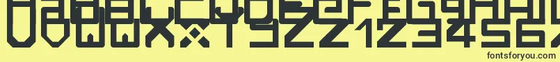 Rzrarti Font – Black Fonts on Yellow Background