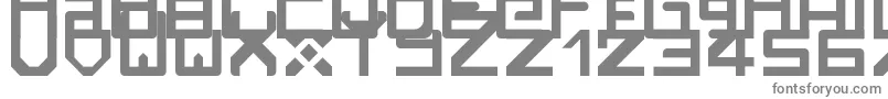 フォントRzrarti – 白い背景に灰色の文字