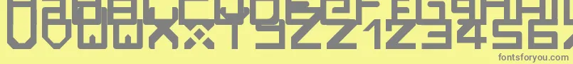 Rzrarti Font – Gray Fonts on Yellow Background