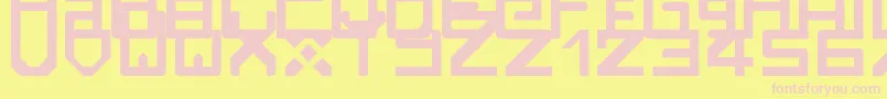 Rzrarti Font – Pink Fonts on Yellow Background