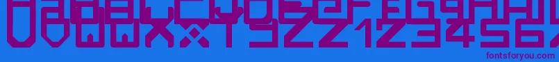 Rzrarti Font – Purple Fonts on Blue Background