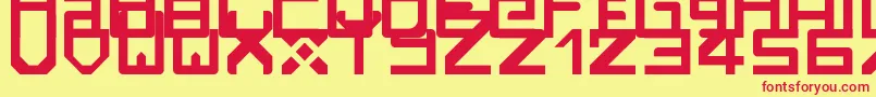 Rzrarti Font – Red Fonts on Yellow Background