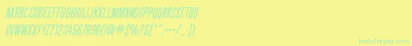 Czcionka CryptcreepBbItal – zielone czcionki na żółtym tle