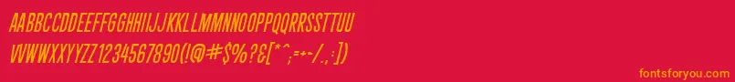 CryptcreepBbItal Font – Orange Fonts on Red Background