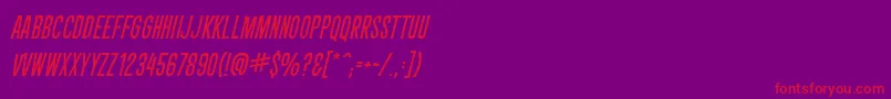CryptcreepBbItal Font – Red Fonts on Purple Background