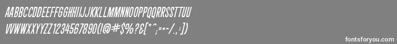 CryptcreepBbItal Font – White Fonts on Gray Background