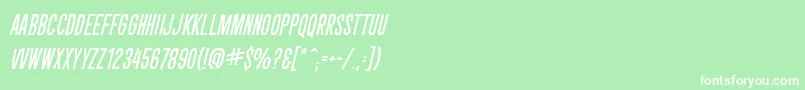 CryptcreepBbItal Font – White Fonts on Green Background