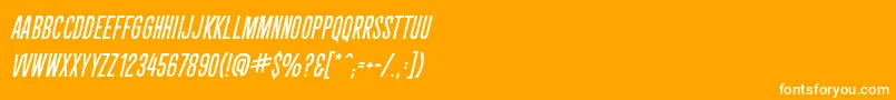 CryptcreepBbItal Font – White Fonts on Orange Background
