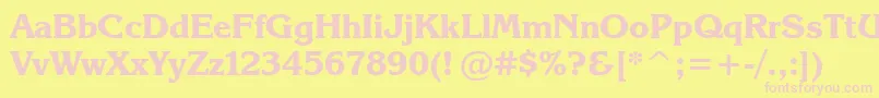 KarinaBlackRus Font – Pink Fonts on Yellow Background