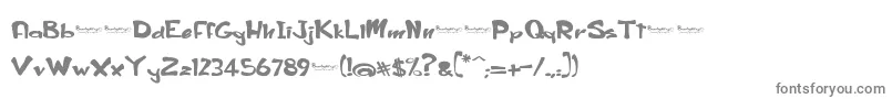 Badgery-fontti – harmaat kirjasimet valkoisella taustalla