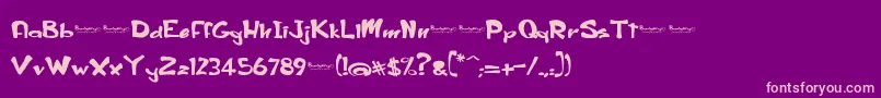 Badgery Font – Pink Fonts on Purple Background