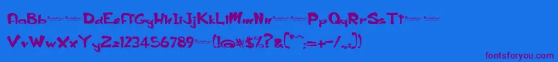 Badgery Font – Purple Fonts on Blue Background