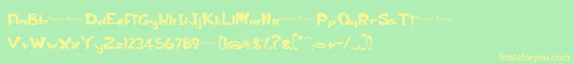 Badgery Font – Yellow Fonts on Green Background