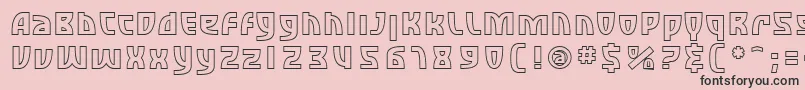 フォントSfRetroesqueOutline – ピンクの背景に黒い文字