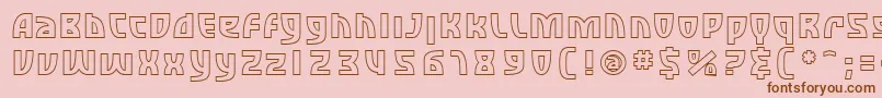 SfRetroesqueOutline Font – Brown Fonts on Pink Background