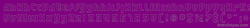 Czcionka SfRetroesqueOutline – szare czcionki na fioletowym tle