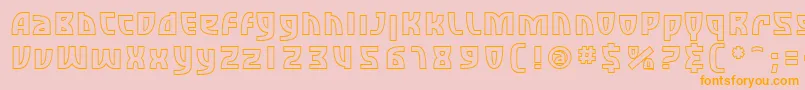 SfRetroesqueOutline Font – Orange Fonts on Pink Background
